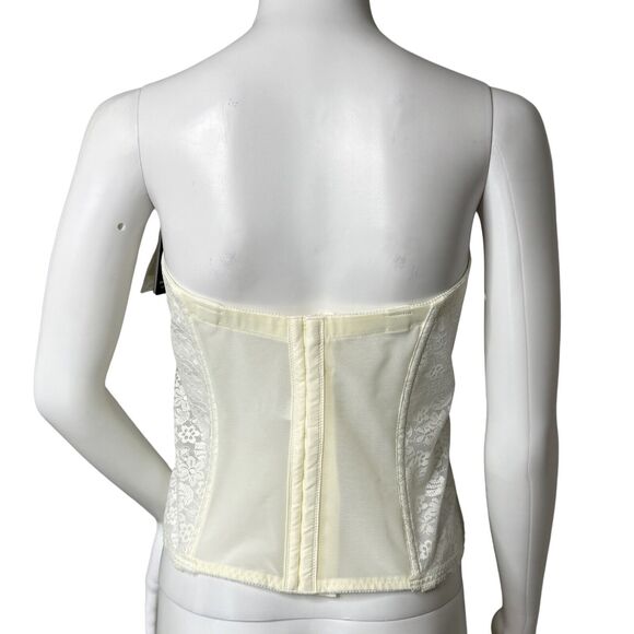 Dominique Corset Women 42C Ivory Bone Colette Lace Bridal Longline Bra Intimates - Picture 4 of 8